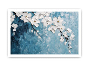White Flowers Canvas Painting