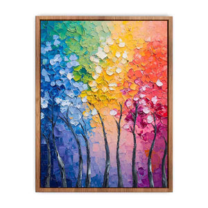 Abstract Trees Canvas Painting