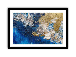 Blue Gold Canvas Painting