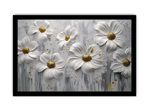 White Flowers Canvas Painting
