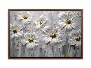 White Flowers Canvas Painting