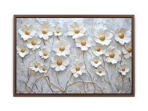 White Flowers Canvas Painting