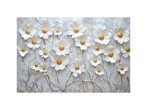 White Flowers Oil Painting