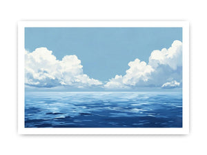 Cloudy Sea Canvas Painting