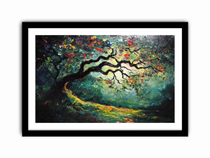 Peacock Tree Canvas Painting