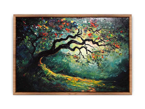 Peacock Tree Canvas Painting