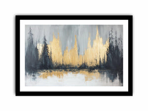 Gold Forest Canvas Painting