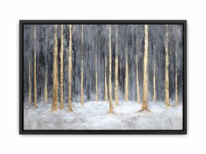 Gold Silver Accents Canvas Painting