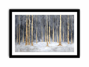 Gold Silver Accents Canvas Painting