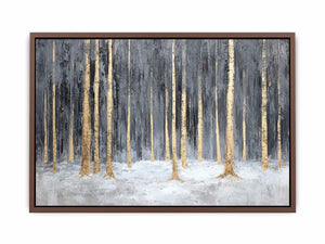 Gold Silver Accents Canvas Painting