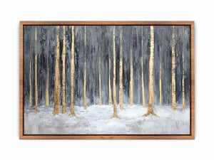 Gold Silver Accents Canvas Painting