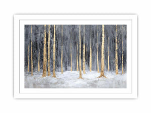 Gold Silver Accents Canvas Painting