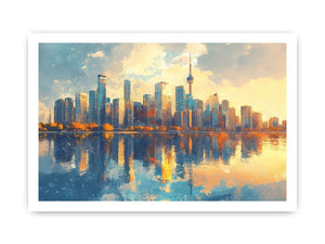 Watercolors Reflection Canvas Painting