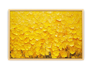 Vibrant Yellow Canvas Painting
