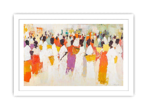 African Villlage Canvas Painting