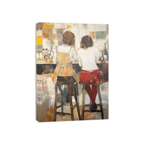 Barstool Canvas Painting