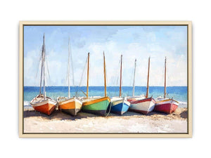 Fishing Boats Canvas Painting