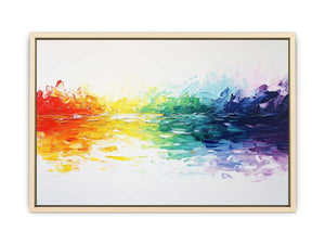 Rainbow Abstract Canvas Painting