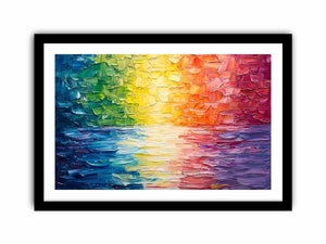 Colorful Rainbow Canvas Painting