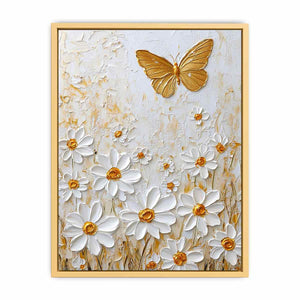 White Dsises Canvas Painting