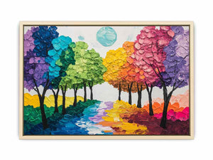 Colorful Trees Canvas Painting
