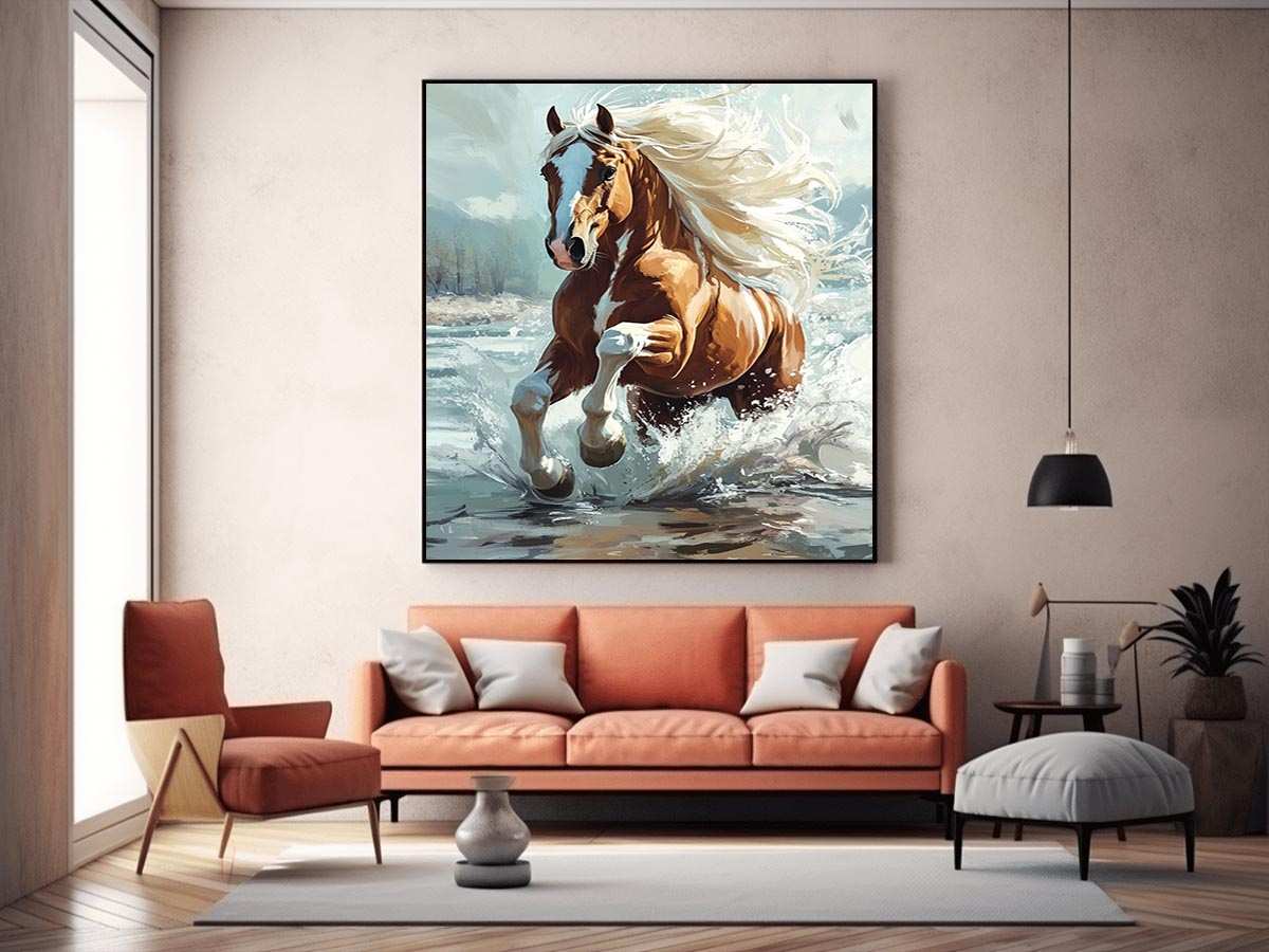 Galloping Horse Painting