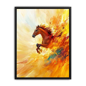 Emerging Horse Canvas Painting