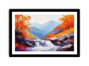 Autumn Stream II Canvas Painting