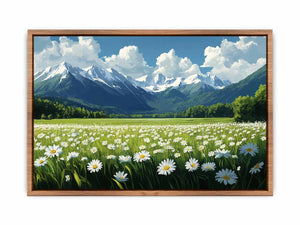 Alpine Mountain Canvas Painting