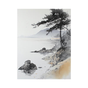 Beach Tree Oil Painting