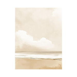 Minimalist Beach Oil Painting