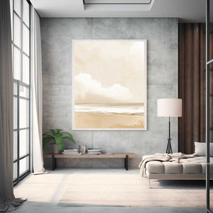 Minimalist Beach Canvas Painting