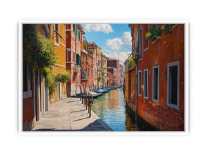 Venice Street Canvas Painting