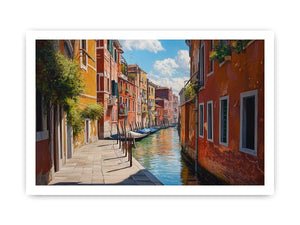 Venice Street Canvas Painting
