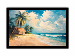 Retro Beach Canvas Painting