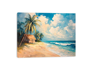 Retro Beach Canvas Painting
