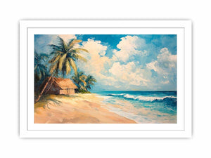 Retro Beach Canvas Painting