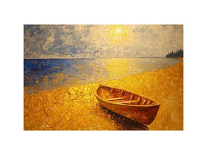 Golden Beach Oil Painting