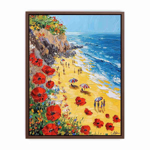 Poppies on the Tides Canvas Painting