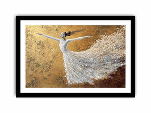 White Ballerina Canvas Painting
