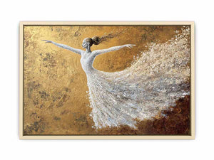 White Ballerina Canvas Painting