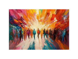 Urban Ballet Oil Painting