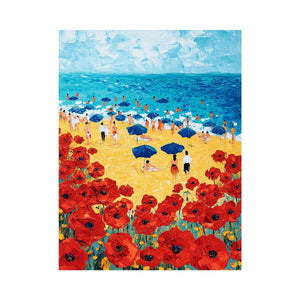 The Scarlet Coastline Oil Painting