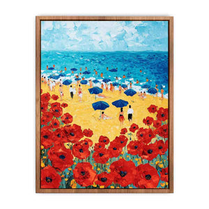 The Scarlet Coastline Canvas Painting
