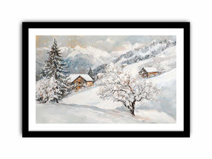 Where Snow Meets Sky Canvas Painting