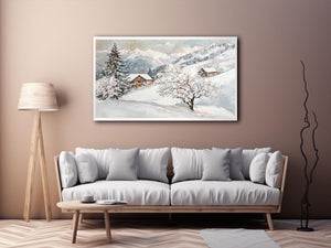 Where Snow Meets Sky Canvas Painting