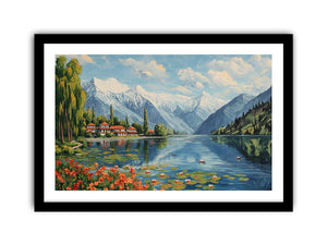 Timeless Valleys of Kashmir Canvas Painting