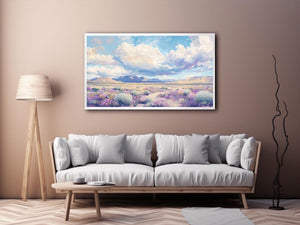 A Soft Symphony of Clouds and Bloom Canvas Painting