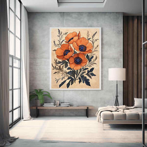 Poppies Under the Sun Canvas Painting