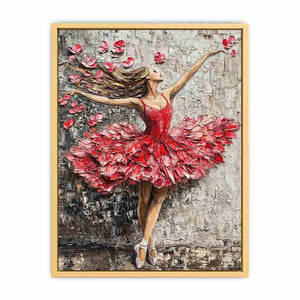 Ballerina Rose Canvas Painting
